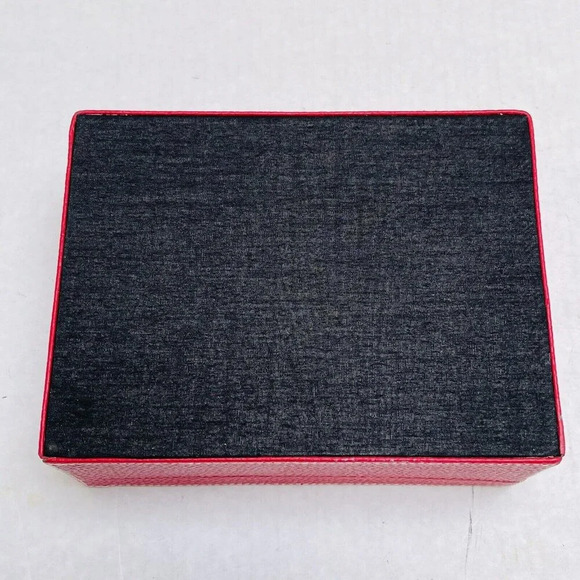 Gift Box Red Faux Leather Classic Collection Jewelry Organizer Trinket Photo - Picture 6 of 6